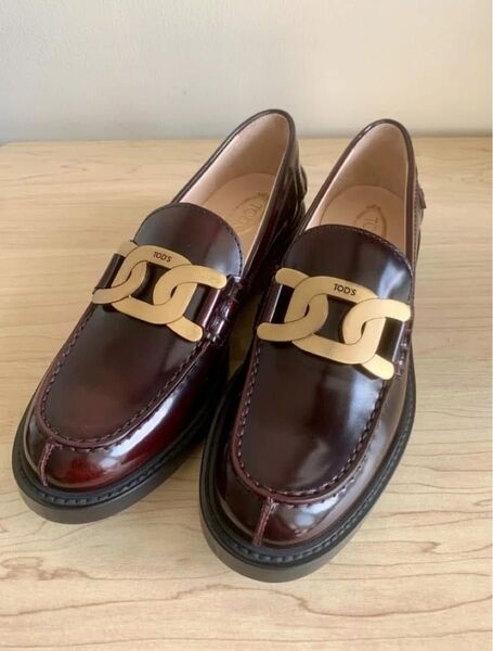 TOD'S トッズ ケイト レザー ローファー 35(22cm) ボルドー