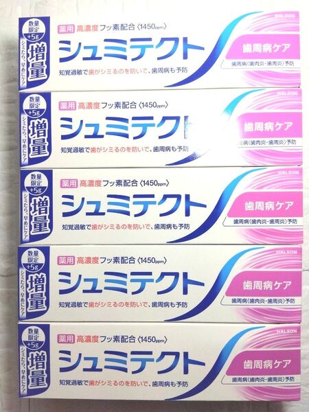 シュミテクト薬用歯磨き粉 歯周炎予防 高濃度フッ素配合 医薬部外品 100g×5 増量