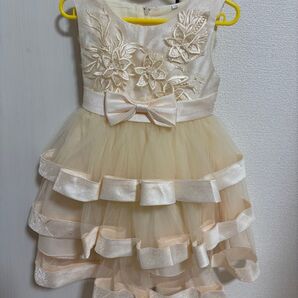 女の子 フォーマルドレス 110cm ベージュ 結婚式