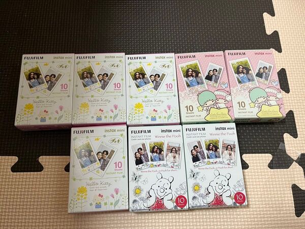 【10枚入り8個セット】チェキフィルム FUJIFILM INSTAX instax miniキキ&ララ,ハロキッティ