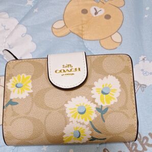 COACH 二つ折り財布 デイジー ベージュ