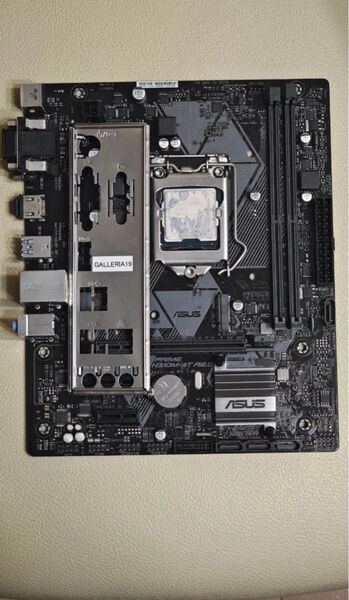 正常動作品 intel i5-9600K、ASUS H310M-AT、最新BIOS