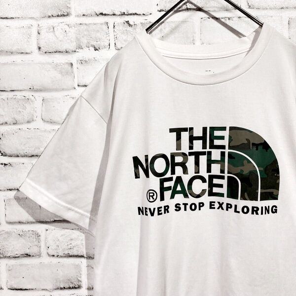1465 THE NORTH FACE ノースフェイス Tシャツ L 白 カモフラ 迷彩
