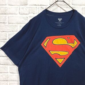 1476 DCコミックス スーパーマン Tシャツ ネイビー XL US古着