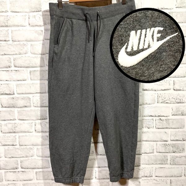 1482 NIKE ナイキ スウェットパンツ 7分丈 クロップド グレー S レディース