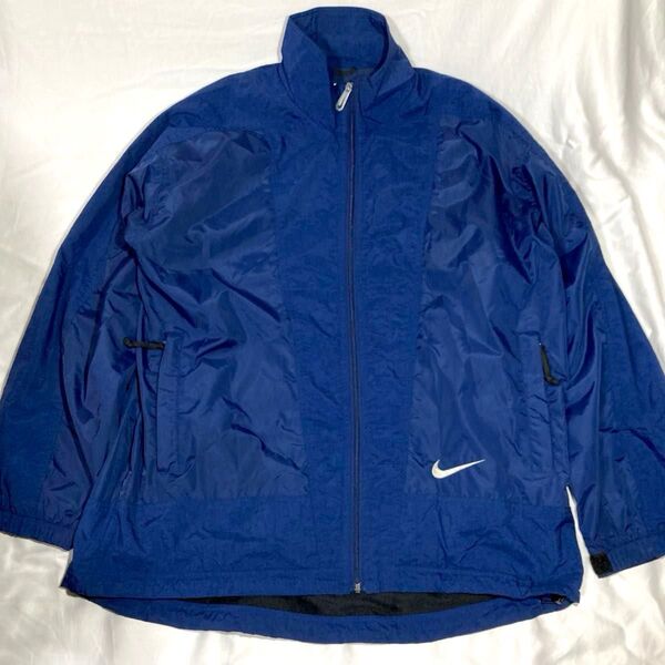 704 NIKE ナイキ ナイロンジャケット 90s 銀タグ 白タグ ビンテージ ヴィンテージ M ネイビー