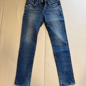 【RED CARD】 × 【BEAMS】Rhythmリズム デニムパンツ W28 ユーズド加工 スリム