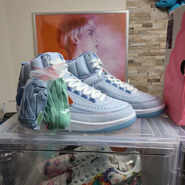 未使用 26.cm J Balvin × Nike Air Jordan 2 Retro CelestineBlueWhite