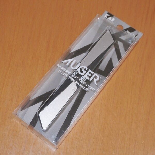 【新品未使用】AUGER ネイルファイル オーガー メンズ ツメヤスリ ネイルケア 両面タイプ ステンレス鋼 ブラック