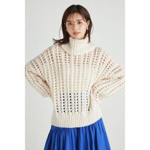 2WAYネッククロシェKnit TOP