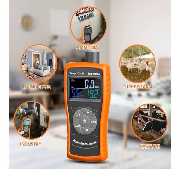 空気汚染測定器 アンモニアの測定 高精度 0〜100 PPM NH3モニタリングアンモニア農場 肥育日本語マニュアルあり