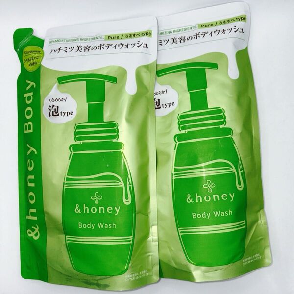 &honey (アンドハニー) ピュアモイスト 泡ボディウォッシュ (詰替え/シャルドネハニー) 440ml 2個