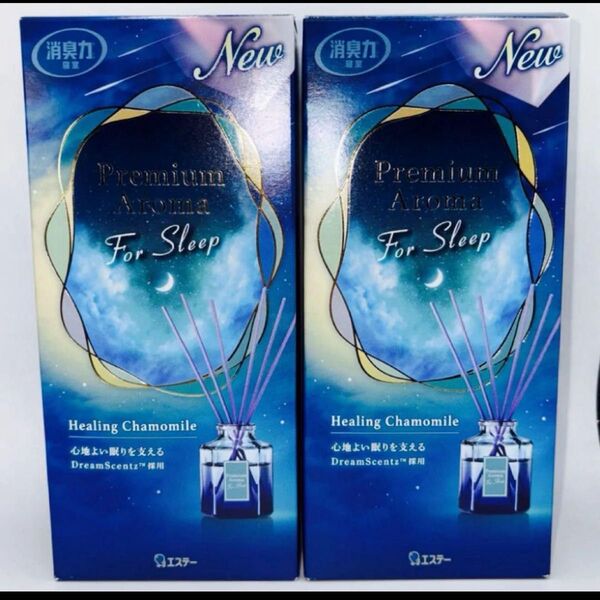 消臭力 Premium Aroma For Sleep 寝室用 Stick ヒーリングカモミール 本体 50ml 2個