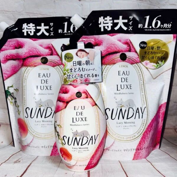 レノア オードリュクス マインドフルネスシリーズ サンデー 柔軟剤 本体 530ml&詰替600ml×2個