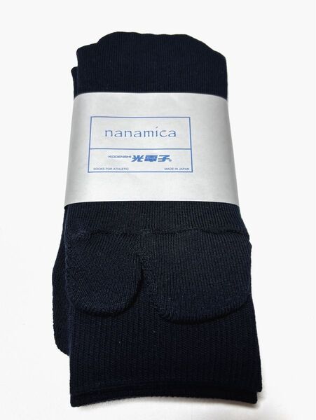 新品 nanamica ナナミカ★アスレチックソックス 光電子 紺 S 靴下 ノースフェイス