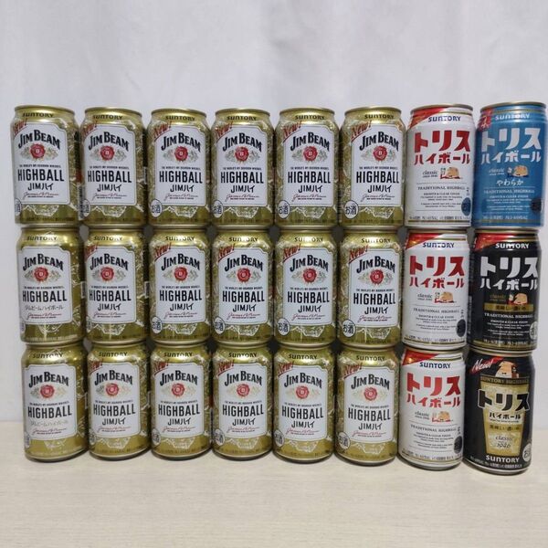 サントリー ハイボール 350ml缶24本セット ジムビーム トリスハイボール7% 濃いめ9% やわらか4%