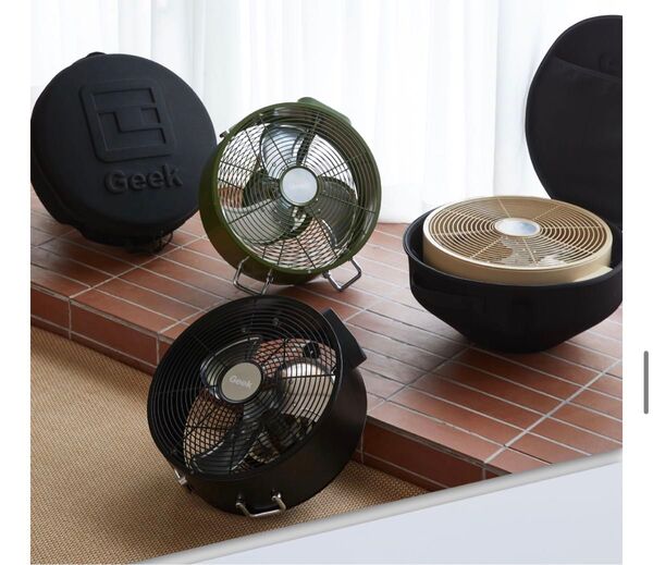 ストーブファン geek ブラック Geek HIT-UP CAMPING FAN サーキュレーター 扇風機 卓上扇風機