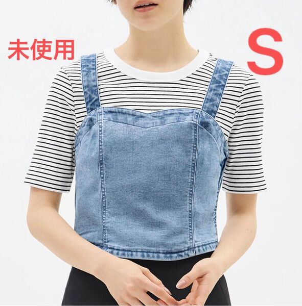 新品未使用 GU ジーユー デニムビスチェ S トップス ビスチェ ベスト