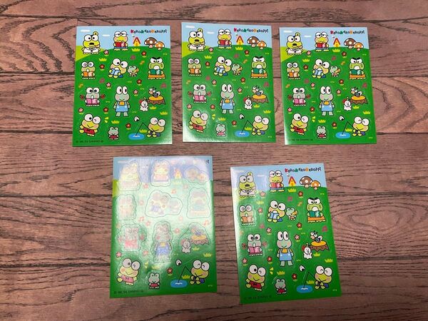 【新品未使用】平成レトロ けろけろけろっぴ シール5枚セット