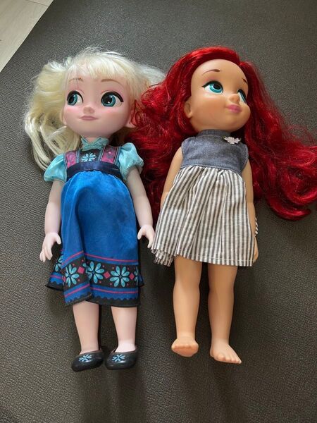 ディズニー プリンセス 人形 エルサ アリエル
