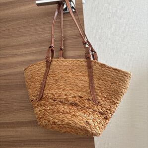 ZARA ザラ カゴバッグ トートバッグ ハンドバッグ レザー ブラウン