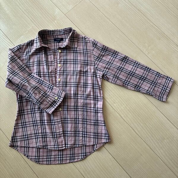 BURBERRY LONDON 七分袖 シャツ ノバチェック ピンク M