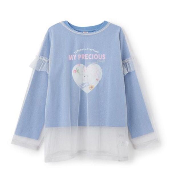 メゾピアノジュニア チュールフリルTシャツセット 160