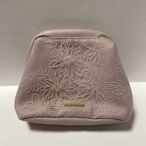 アフタヌーンティーガジェットポーチ 薄紫ピンク 花柄