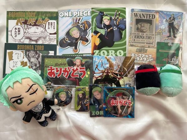 ワンピース ゾロ 缶バッジ ポストカード ぬいぐるみ