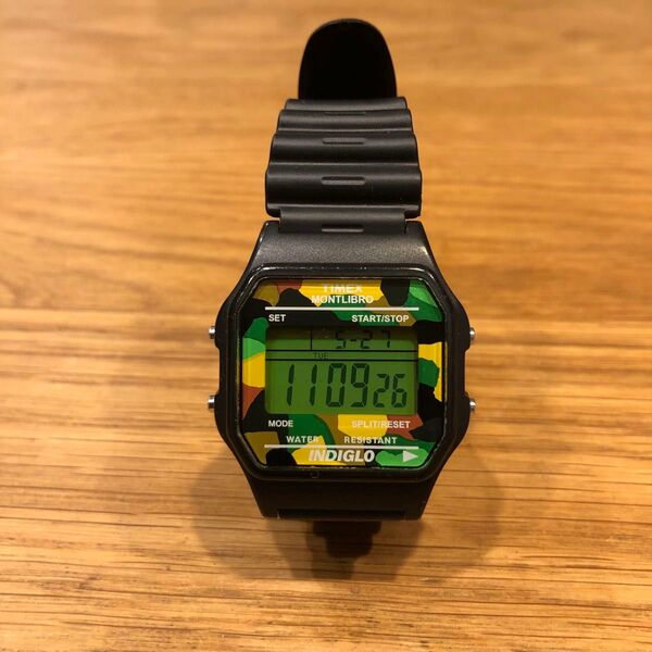 TIMEX Montlibro INDIGLO タイメックス デジタル腕時計 迷彩柄