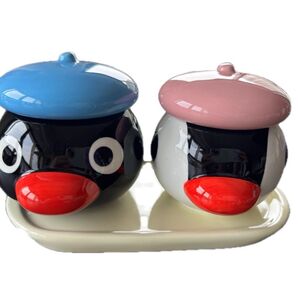 ピングー&ピンガ 【非売品】 陶器製 シュガーポット 小物入れ ミスド 陶器
