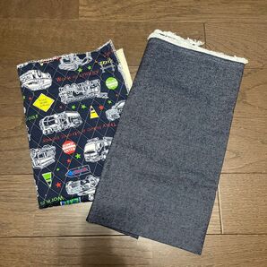 はぎれ 生地 デニム+キルティング