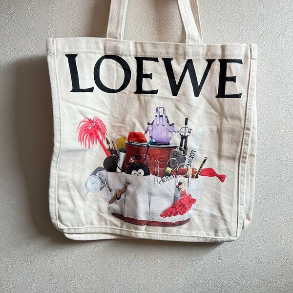 新品 ロエベ LOEWE ノベルティ バッグ トートバッグ エコバッグ クラブテッドワールド展 キャンパストートバッグ 堀田真由