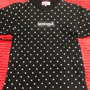 ドット柄パロディTシャツ ブラック×ホワイトドット