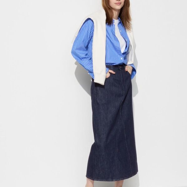 UNIQLO デニムパネルロングスカート 67