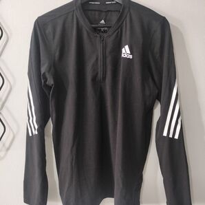 【新品】adidas アディダストレーニングハーフジップシャツ M ランニング スポーツジムウェア