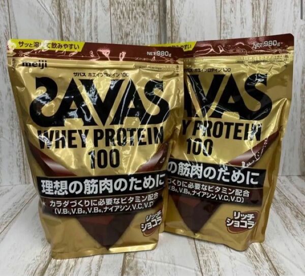 ザバス プロテイン リッチショコラ味 2袋 賞味期限2026年9月と12月