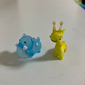 ガラス細工 キリン ゾウ