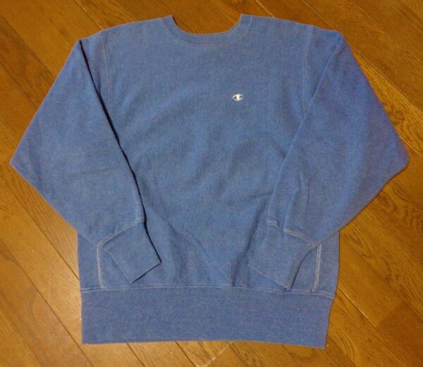 L/ビンテージ90s/刺繍タグ/チャンピオンChampion/リバースウィーブ/トレーナー/スウェット/インディゴブルーグレー