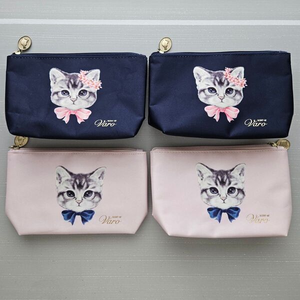 メゾンドフルール セントオブヴァロ ポーチ 猫 ねこ 雑貨 メイクポーチ ピンク