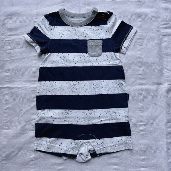 Gap ロンパース 6-12month ネイビー×ホワイト
