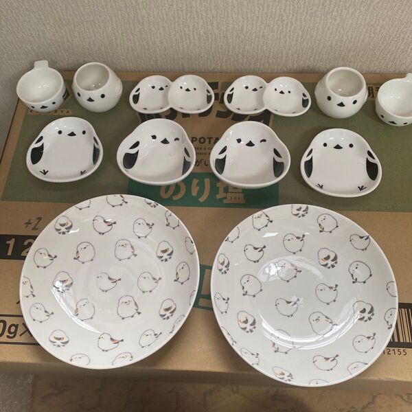 シマエナガの食器12点セット まとめ売り