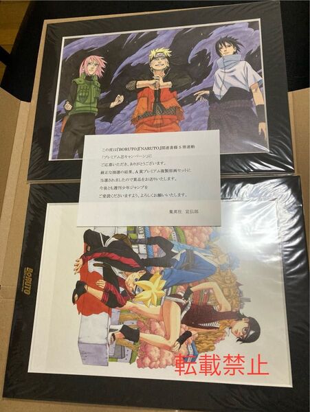 NARUTO BORUTO 複製原画 セット 懸賞 ナルト ボルト 当選