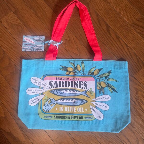トレーダージョーズ Sardines トートバッグ エコバッグ 新品
