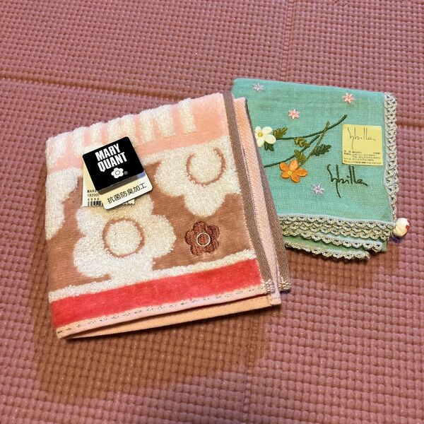 MARY QUANT タオルハンカチ Shilla ハンカチ 2枚セット