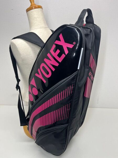 YONEX ヨネックス テニスラケットバック テニス ラケットケース ブラック ピンク テニス ラケットバッグ リュック