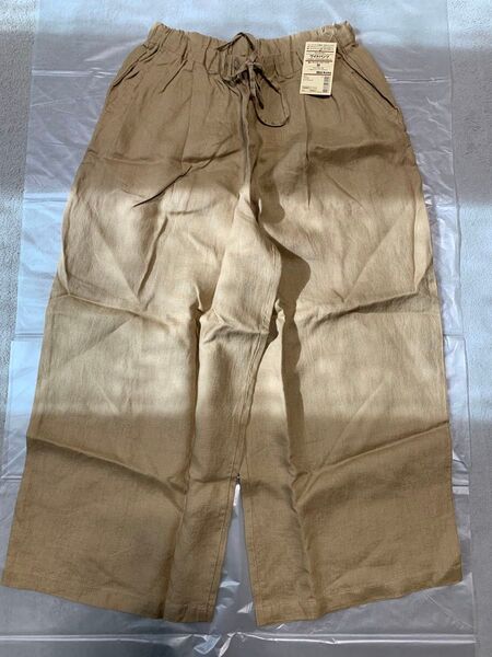 MUJI 無印良品 フレンチリネン ワイドパンツ LADIES' CROPPED PANTS M