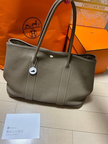 HERMES エルメス ガーデンパーティPMエトゥープ 大人気