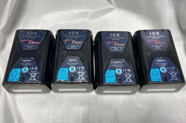 IDX DUO-150 大容量Vマウントタイプチリウムイオンバッテリー×4本セット