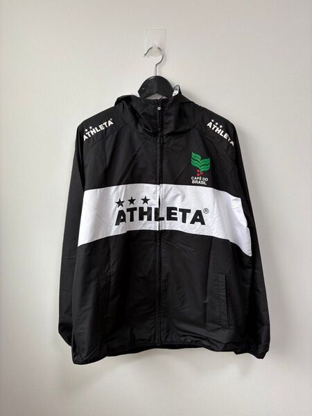 【O】大人気カラー ATHLETA ナイロンジャケット ブラック ホワイト アスレタ トレーニングウェア